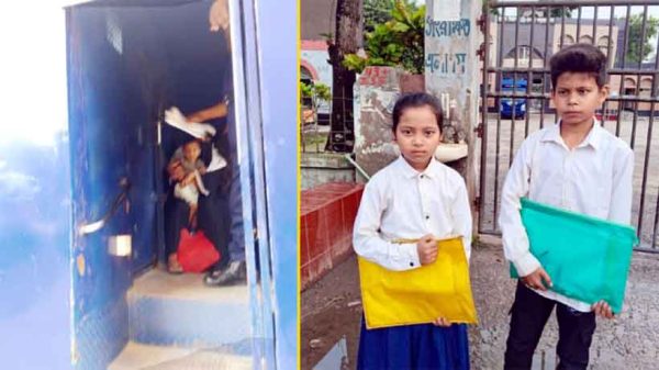 দুধের শিশুকে নিয়ে জেলে মা - স্কুলপড়ুয়া দুই সন্তানের আকুতি